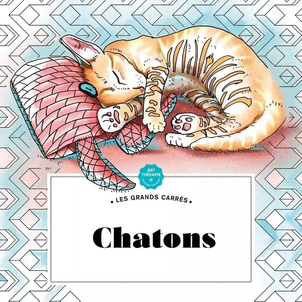 HAC Livre de Coloriage Art Thérapie-Coloriage-Hachette Heroes-Grand Carré-Chatons-Papeterie du Dôme