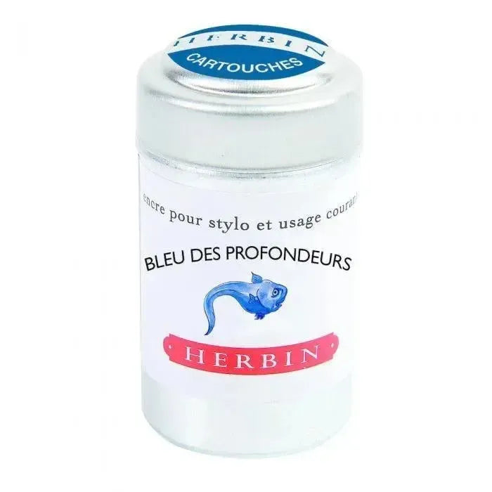 Herbin Boite de 6 Cartouches-Encre-Herbin-Bleu des Profondeurs-Papeterie du Dôme