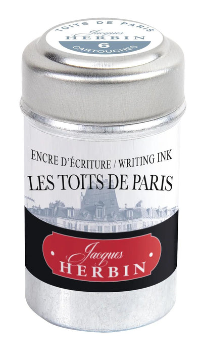 Herbin Boite de 6 Cartouches - Couleurs de Paris-Encre-Herbin-Les toits de Paris-Papeterie du Dôme
