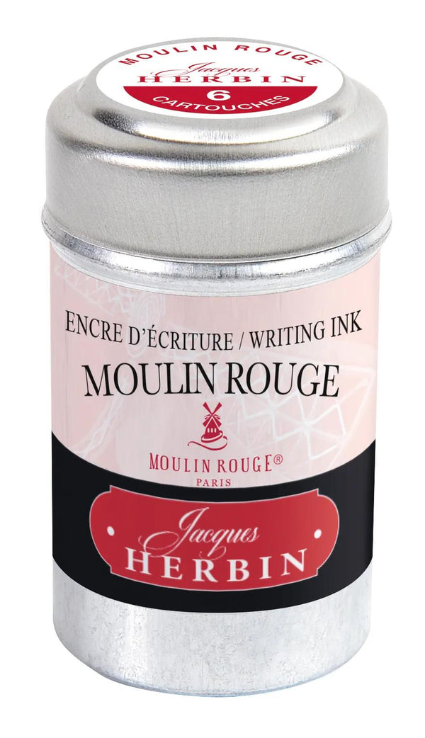 Herbin Boite de 6 Cartouches - Couleurs de Paris-Encre-Herbin-Moulin rouge-Papeterie du Dôme