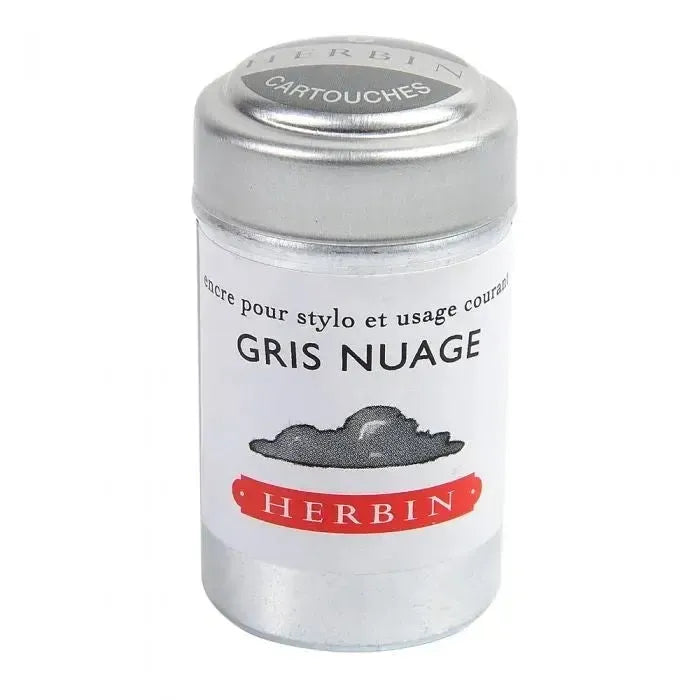 Herbin Boite de 6 Cartouches-Encre-Herbin-Gris Nuage-Papeterie du Dôme