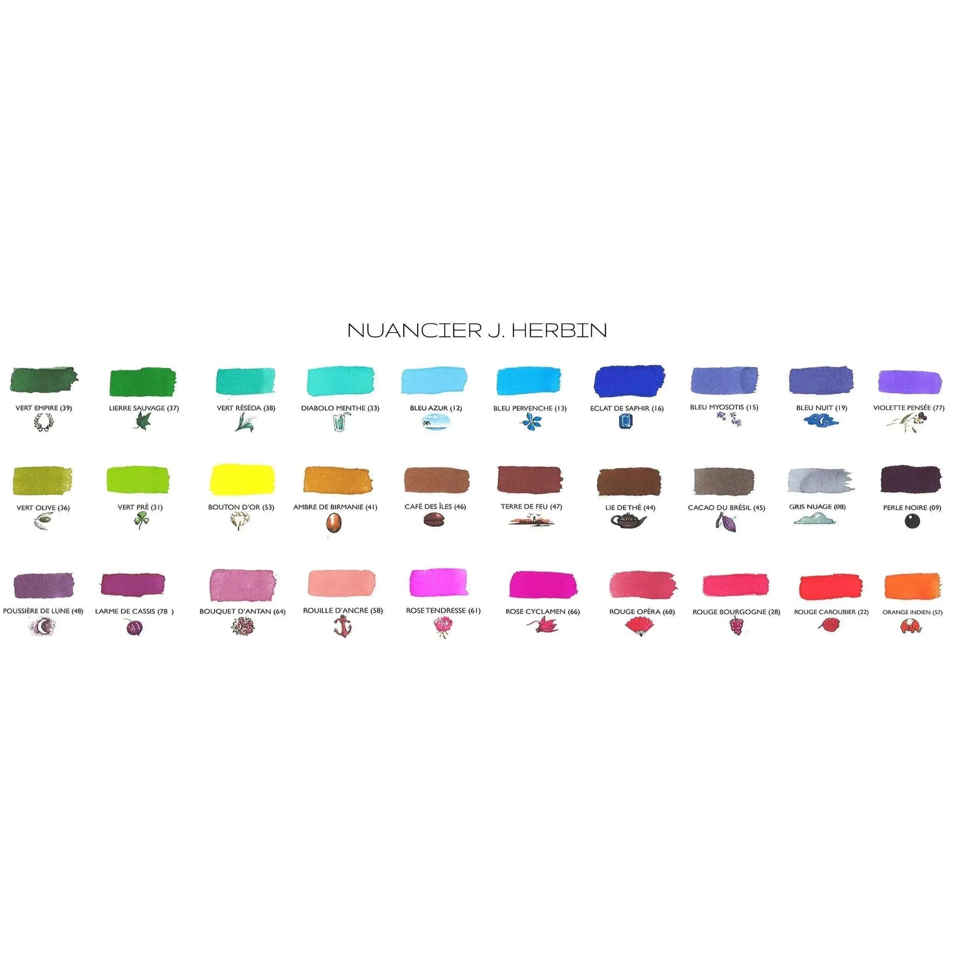 Herbin Boite de 6 Cartouches-Encre-Herbin-Papeterie du Dôme