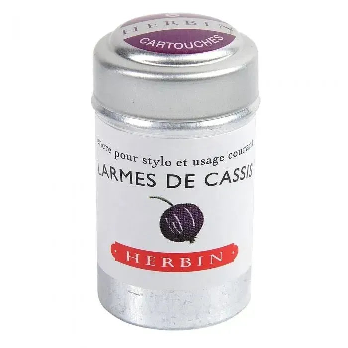Herbin Boite de 6 Cartouches-Encre-Herbin-Larmes de Cassis-Papeterie du Dôme