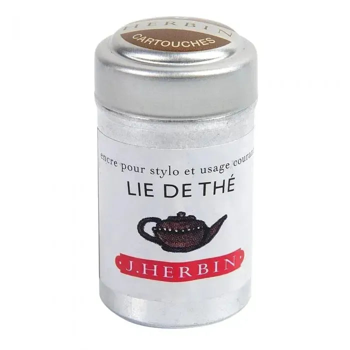 Herbin Boite de 6 Cartouches-Encre-Herbin-Lie de Thé-Papeterie du Dôme