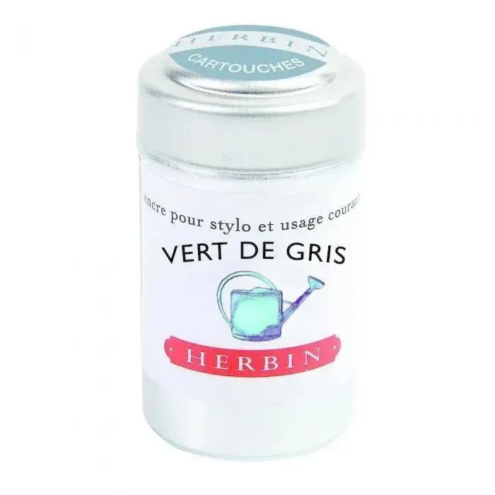 Herbin Boite de 6 Cartouches-Encre-Herbin-Vert de Gris-Papeterie du Dôme