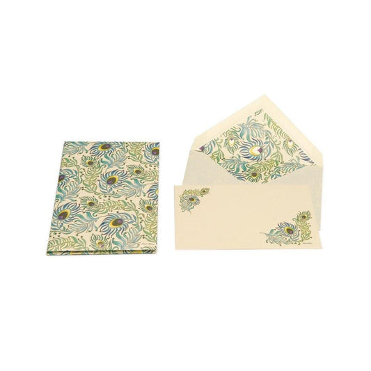 KRT Set Cartes et Enveloppes Grand Mini-Set écriture-Kartos-Peacock-Papeterie du Dôme
