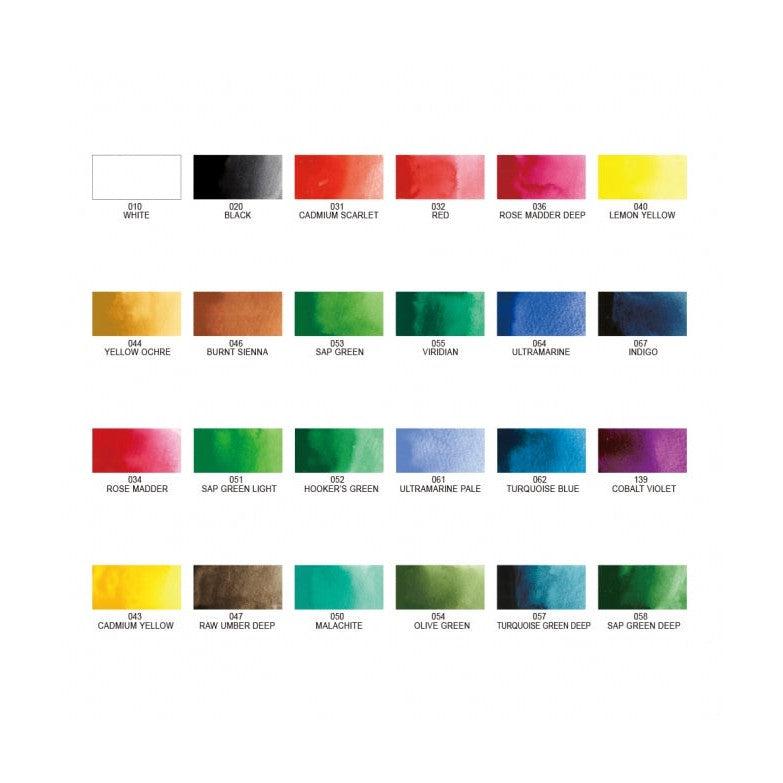 KUR Boîte d'Aquarelles Gansai 24 Godets-Aquarelle-Kuretake-Papeterie du Dôme