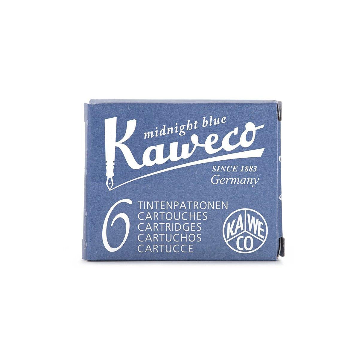 KWC Boîte 6 Cartouches d'Encre-Encre-Kaweco-Bleu nuit-Papeterie du Dôme