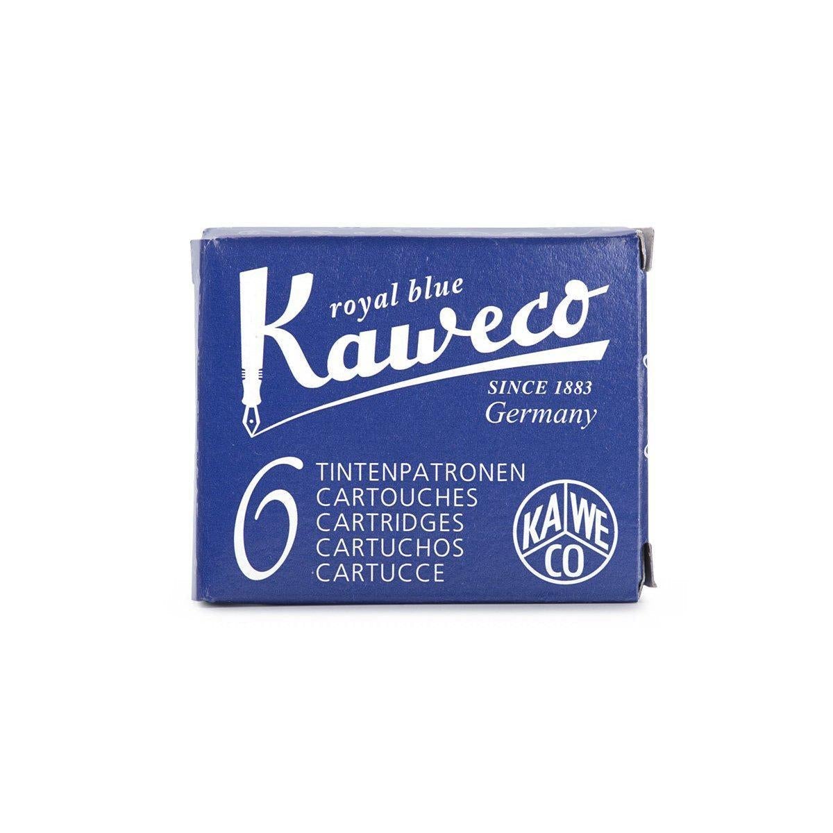 KWC Boîte 6 Cartouches d'Encre-Encre-Kaweco-Bleu royal-Papeterie du Dôme
