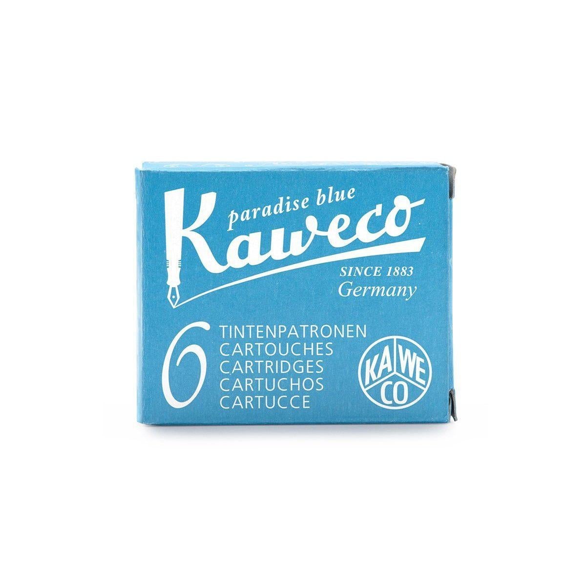 KWC Boîte 6 Cartouches d'Encre-Encre-Kaweco-Bleu turquoise-Papeterie du Dôme