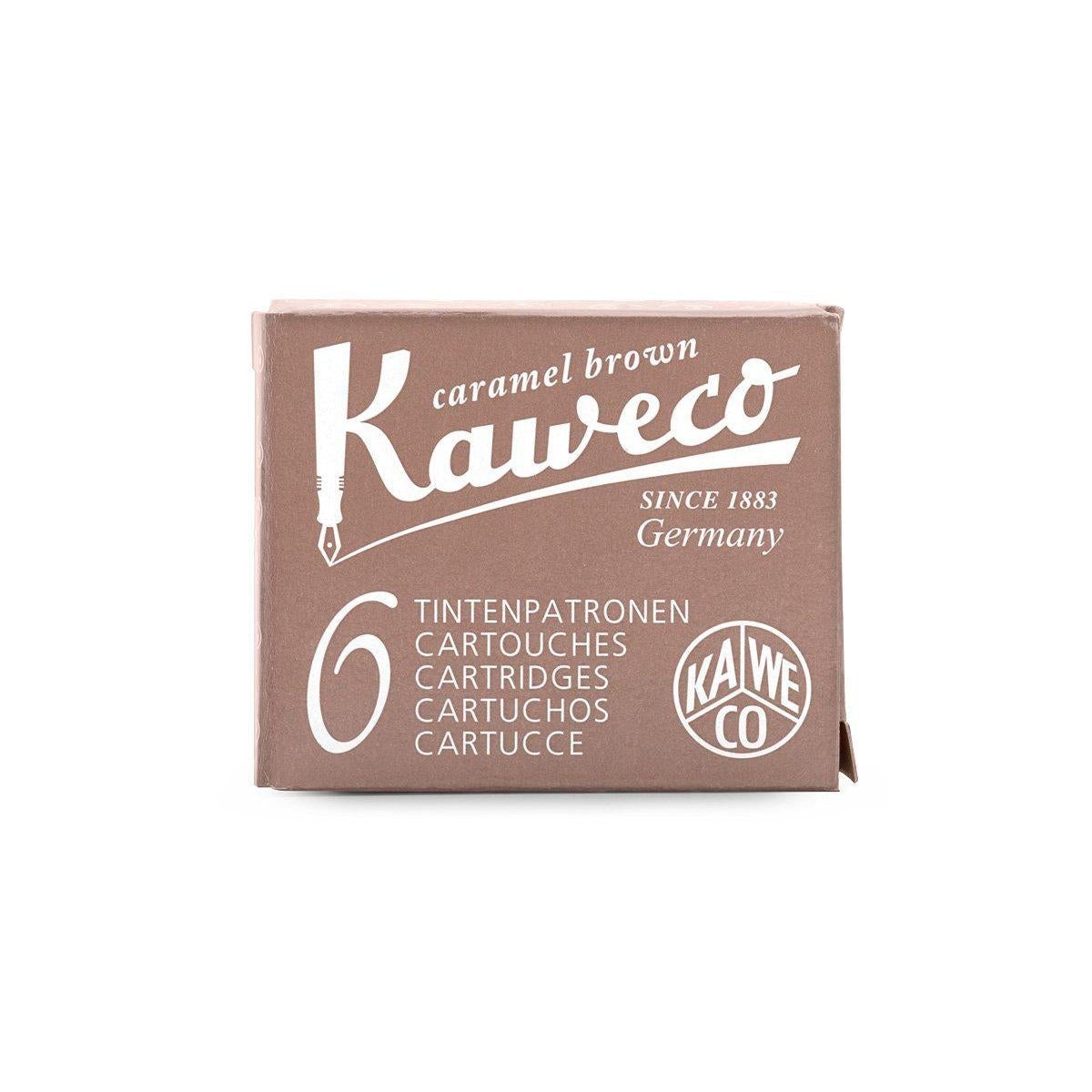 KWC Boîte 6 Cartouches d'Encre-Encre-Kaweco-Marron caramel-Papeterie du Dôme
