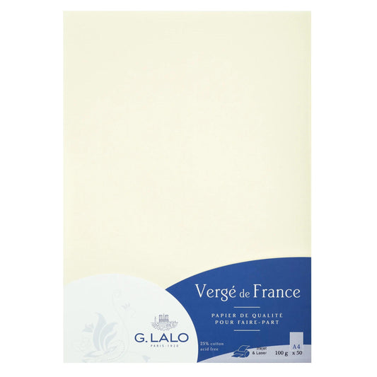 LALO 50 Feuilles Vergé de France A4 100g-Papier-Lalo-Blanc-Papeterie du Dôme