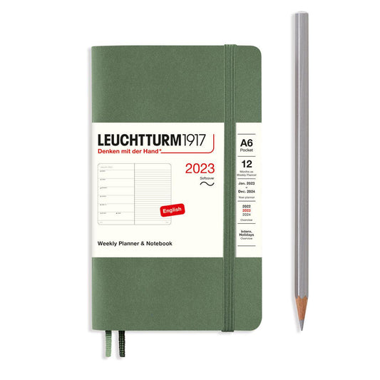 LCHT A6 Agenda Semainier & Carnet de Notes Souple - Anglais-Agenda-Leuchtturm 1917-Papeterie du Dôme