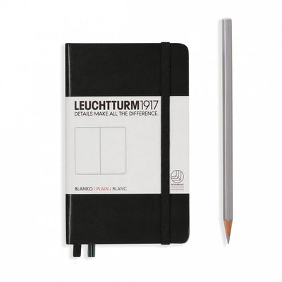LCHT A6 Rigide Blanc-Carnet-Leuchtturm 1917-Noir-A6-Blanc-Papeterie du Dôme