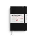 LCHT Agenda A5 Journalier Rigide - Anglais-Agenda-Leuchtturm 1917-2026-Noir-A5-Papeterie du Dôme