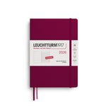 LCHT Agenda A5 Semainier & Carnet Rigide - Français-Agenda-Leuchtturm 1917-2026-Port red-A5-Papeterie du Dôme