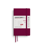 LCHT Agenda A6 Semainier & Carnet de Notes Ligné Souple - Anglais-Agenda-Leuchtturm 1917-2026-Port red-A6-Papeterie du Dôme
