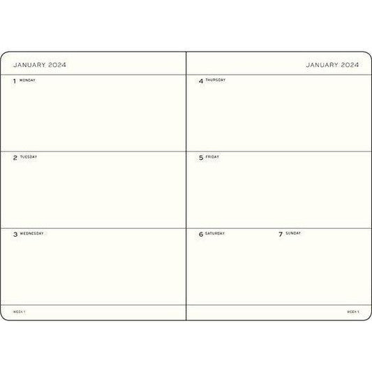 LCHT Agenda A6 Semainier Rigide - Anglais-Agenda-Leuchtturm 1917-Papeterie du Dôme