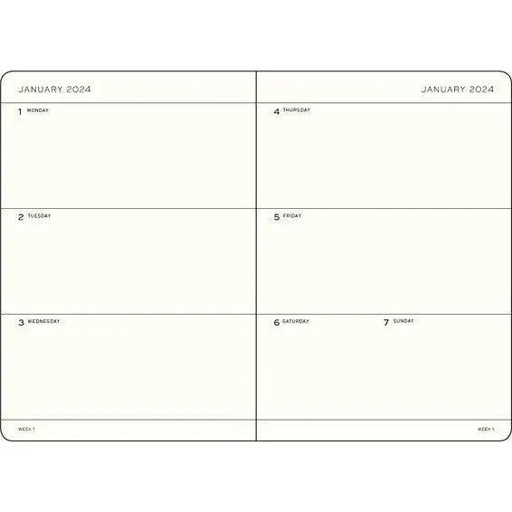 LCHT Agenda A6 Semainier Souple - Anglais-Agenda-Leuchtturm 1917-Papeterie du Dôme