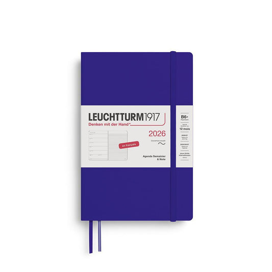 LCHT Agenda B6+ Semainier & Carnet Ligné Souple - Français-Agenda-Leuchtturm 1917-2026-Ink-B6+-Papeterie du Dôme