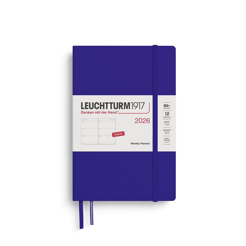 LCHT Agenda B6+ Semainier Rigide - Anglais-Agenda-Leuchtturm 1917-2026-Ink-B6+-Papeterie du Dôme