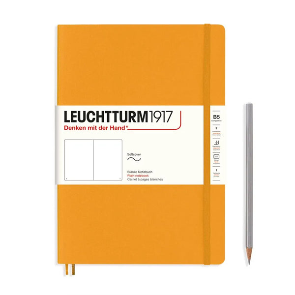 LCHT B5 Souple Blanc-Carnet-Leuchtturm 1917-Rising Sun-B5-Blanc-Papeterie du Dôme