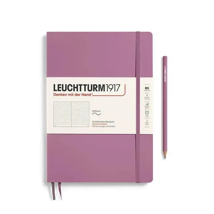 LCHT B5 Souple Dots-Carnet-Leuchtturm 1917-Dusty Rose-B5-Dots-Papeterie du Dôme