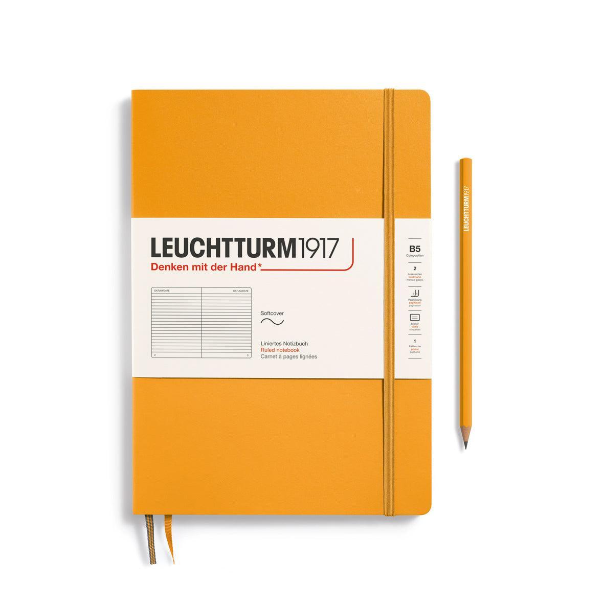 LCHT B5 Souple Ligné-Carnet-Leuchtturm 1917-B5-Ligné-Rising sun-Papeterie du Dôme