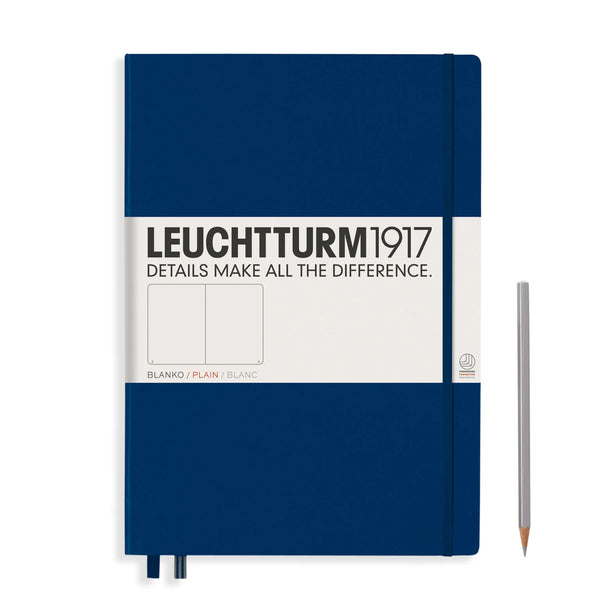 LCHT Carnet A4+ Master Rigide Blanc-Carnet-Leuchtturm 1917-Marine-A4+-Blanc-Papeterie du Dôme