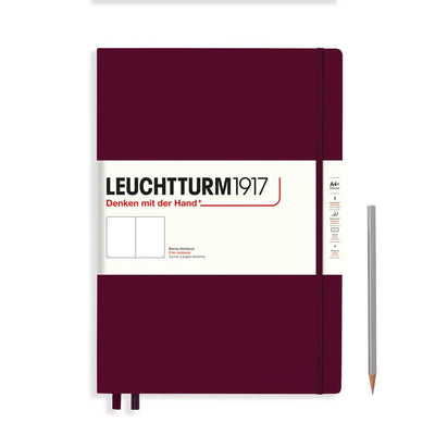 LCHT Carnet A4+ Master Rigide Blanc-Carnet-Leuchtturm 1917-Port Red-A4+-Blanc-Papeterie du Dôme
