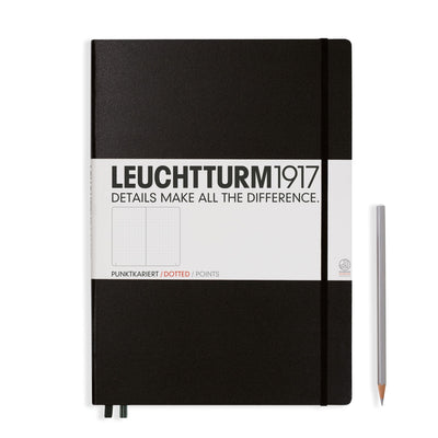 LCHT Carnet A4+ Master Rigide Dots-Carnet-Leuchtturm 1917-Noir-A4+-Dots-Papeterie du Dôme