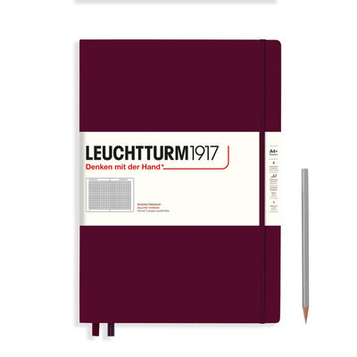 LCHT Carnet A4+ Master Rigide Quadrillé-Carnet-Leuchtturm 1917-Port Red-A4+-Quadrillé-Papeterie du Dôme
