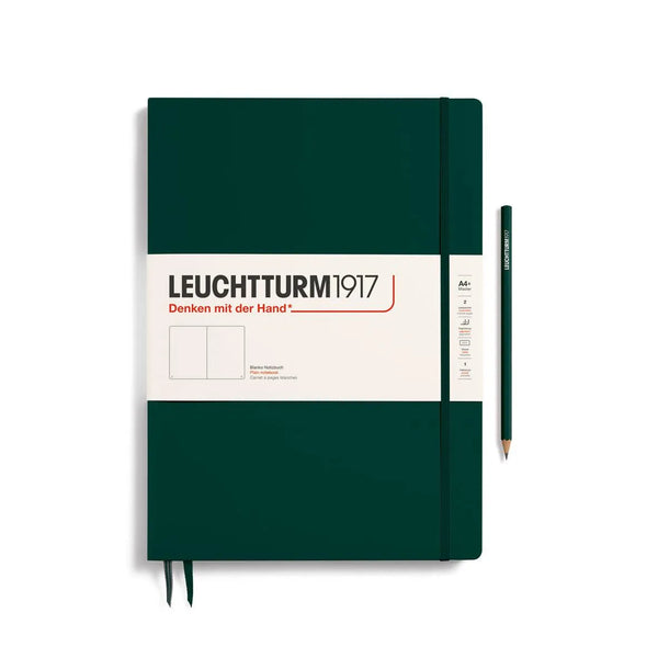 LCHT Carnet A4+ Master Slim Blanc-Carnet-Leuchtturm 1917-Forest Green-A4+-Blanc-Papeterie du Dôme