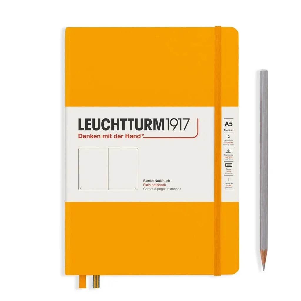 LCHT Carnet A5 Rigide Blanc-Carnet-Leuchtturm 1917-Rising Sun-A5-Blanc-Papeterie du Dôme