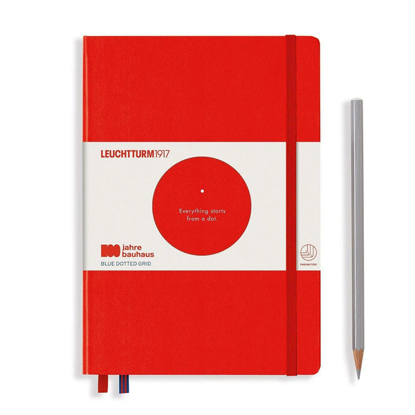 LCHT Carnet A5 Rigide Dots Bauhaus-Carnet-Leuchtturm 1917-Rouge-A5-Dots-Papeterie du Dôme