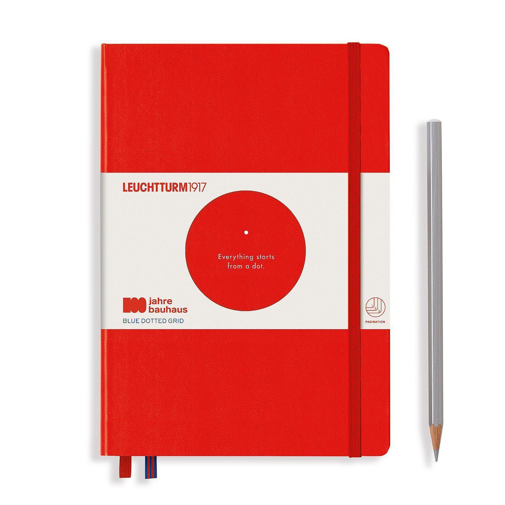 LCHT Carnet A5 Rigide Dots Bauhaus-Carnet-Leuchtturm 1917-Rouge-A5-Dots-Papeterie du Dôme