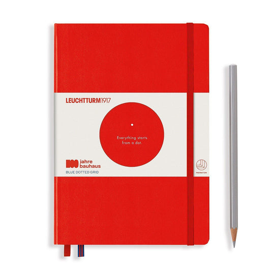 LCHT Carnet A5 Rigide Dots Bauhaus-Carnet-Leuchtturm 1917-Rouge-A5-Dots-Papeterie du Dôme