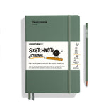 LCHT Carnet A5 Rigide Sketchnote Journal Anglais-Carnet-Leuchtturm 1917-Olive-A5-Dots-Papeterie du Dôme