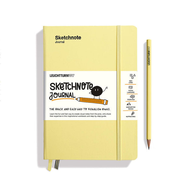 LCHT Carnet A5 Rigide Sketchnote Journal Anglais-Carnet-Leuchtturm 1917-Vanilla-A5-Dots-Papeterie du Dôme
