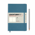 LCHT Carnet A5 Souple Blanc-Carnet-Leuchtturm 1917-Bleu Pierre-A5-Blanc-Papeterie du Dôme