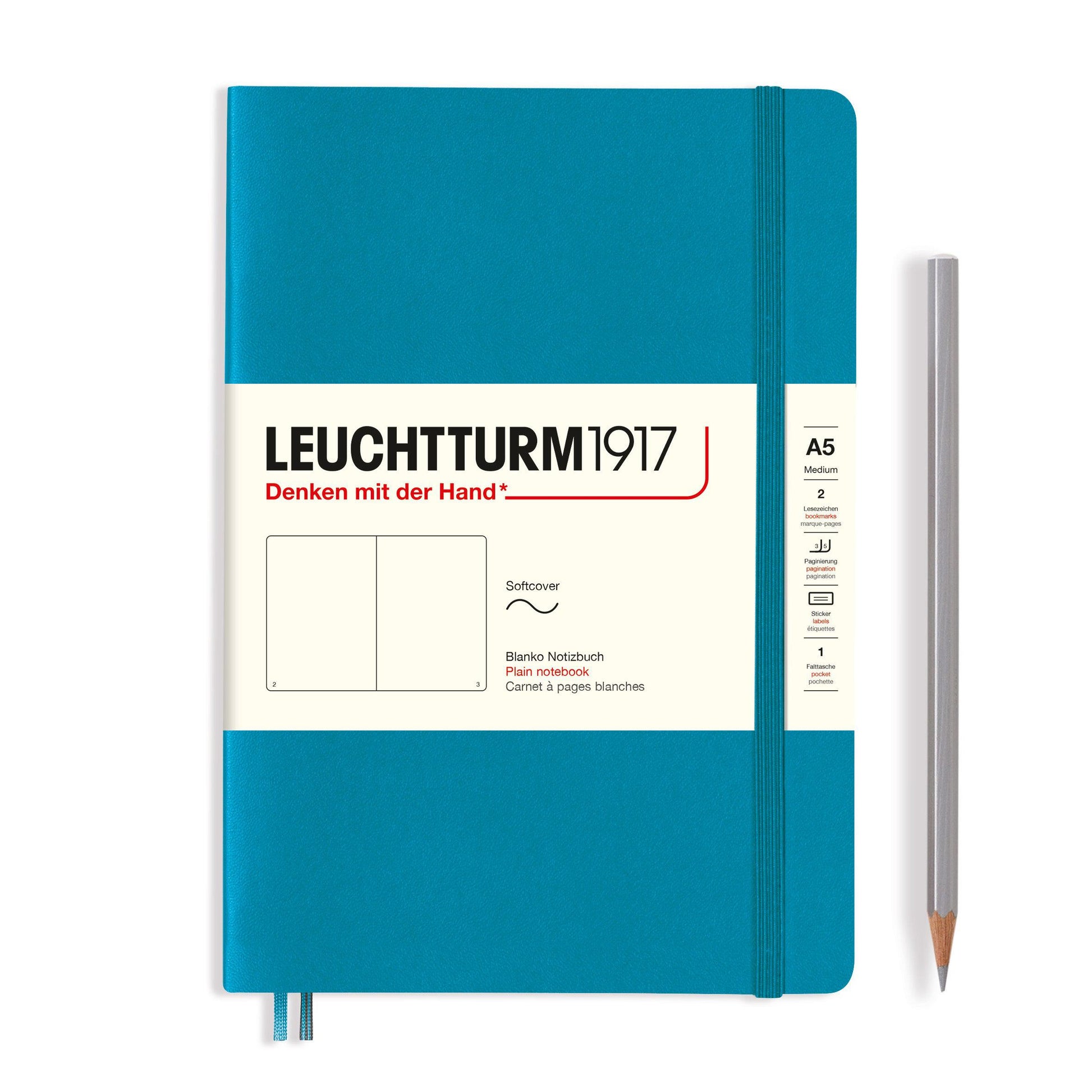 LCHT Carnet A5 Souple Blanc-Carnet-Leuchtturm 1917-Ocean-A5-Blanc-Papeterie du Dôme