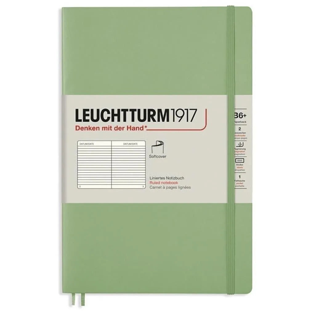LCHT Carnet B6+ Paperback Souple Ligné-Carnet-Leuchtturm 1917-Sauge-B6+-Ligné-Papeterie du Dôme