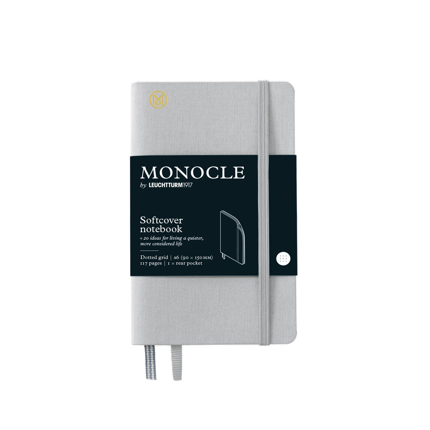 LCHT Carnet Monocle Couverture Soupleh-Carnet-Leuchtturm 1917-A6-Dots-Light grey-Papeterie du Dôme