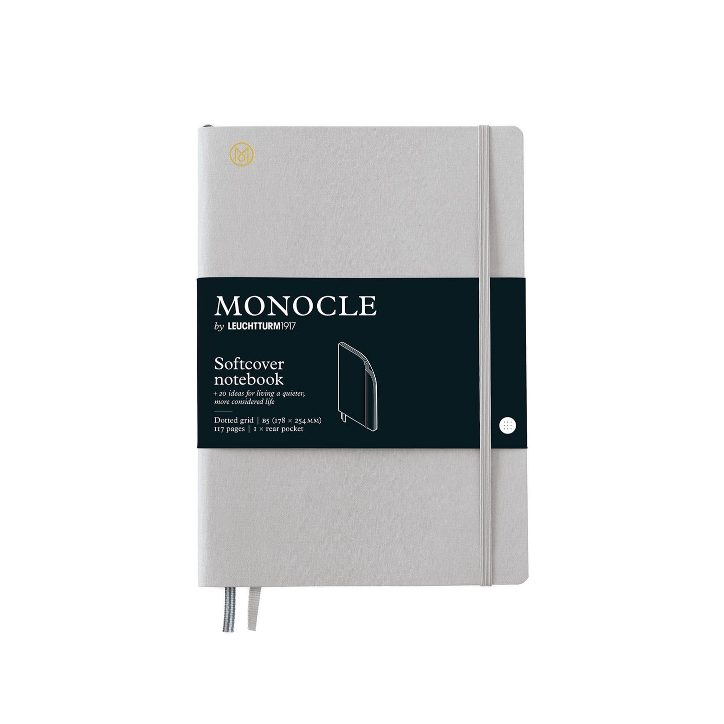 LCHT Carnet Monocle Couverture Soupleh-Carnet-Leuchtturm 1917-B5-Dots-Light grey-Papeterie du Dôme