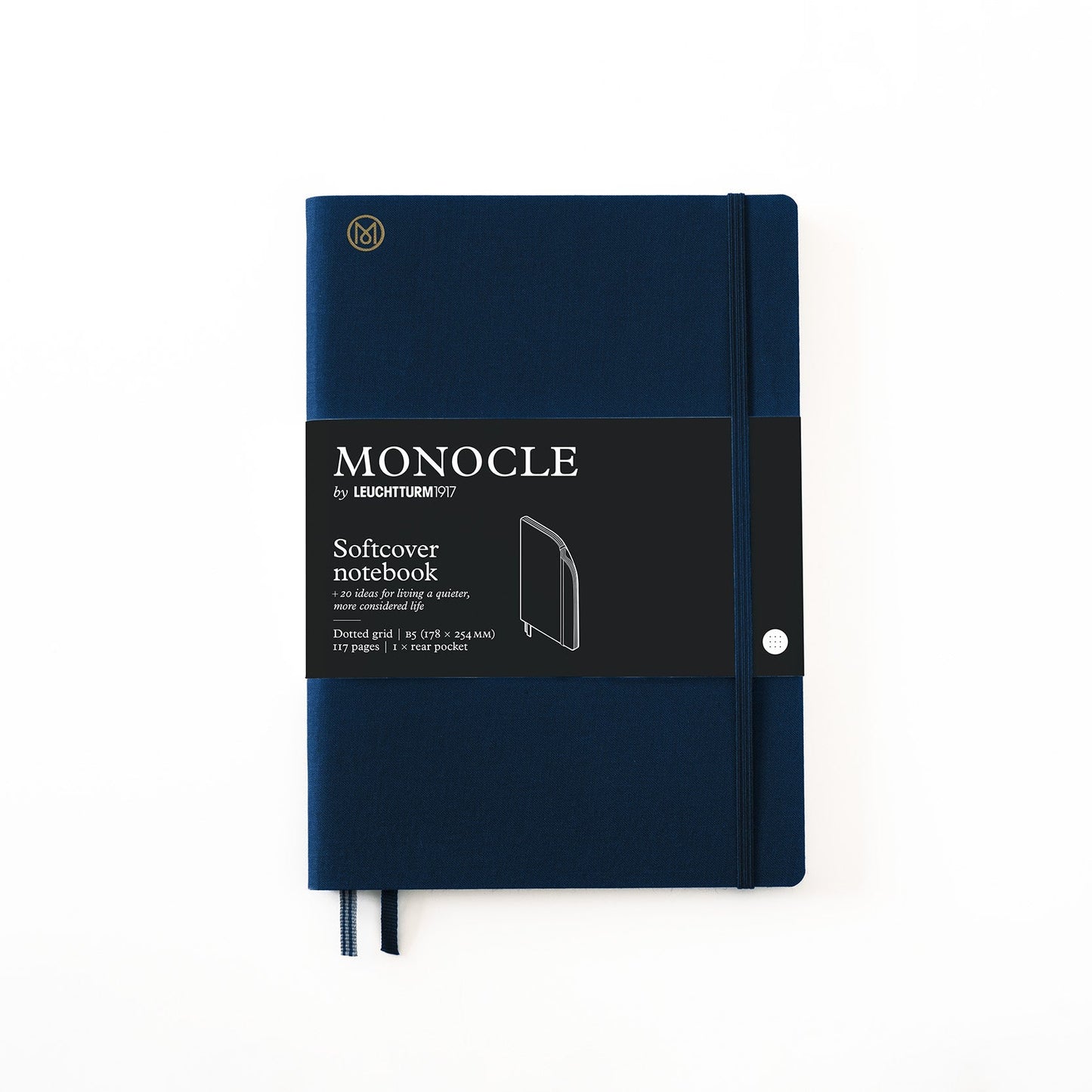 LCHT Carnet Monocle Couverture Soupleh-Carnet-Leuchtturm 1917-B5-Dots-Navy-Papeterie du Dôme
