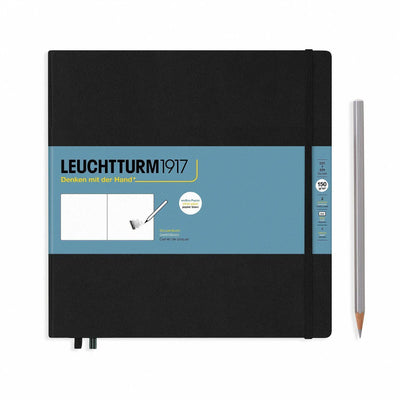 LCHT Carré 255x255 Carnet de Croquis-Carnet-Leuchtturm 1917-Noir-25 x 25-Blanc-Papeterie du Dôme