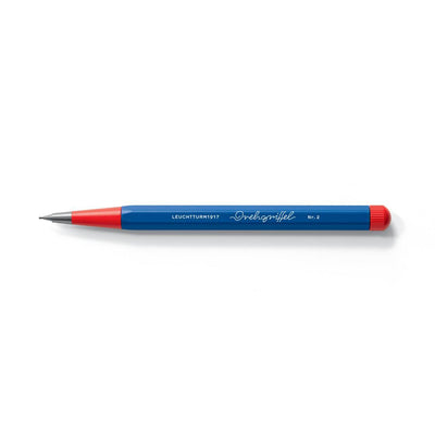 LCHT Drehgriffel Nr.2 Porte-Mines Bauhaus Edition-Stylo Bille-Leuchtturm 1917-Bleu Roi/Rouge-Papeterie du Dôme