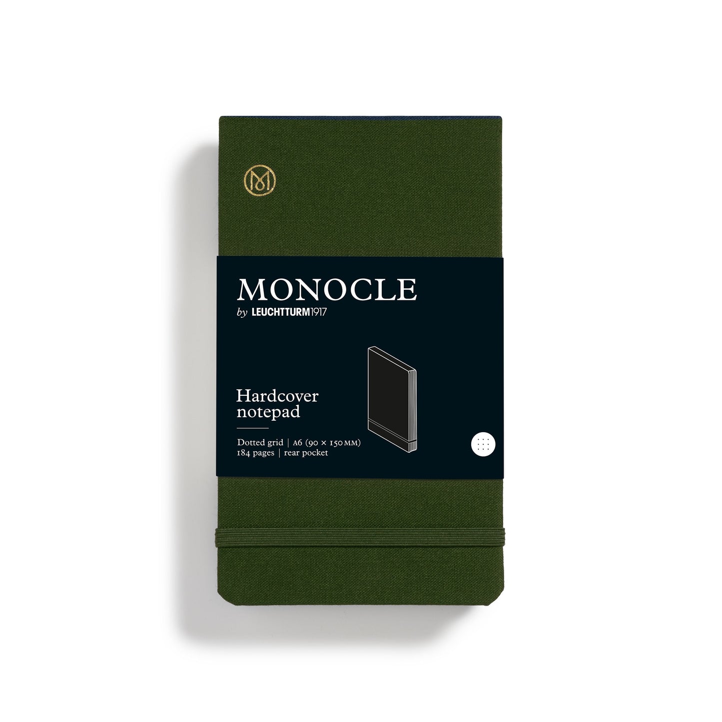 LCHT Monocle Bloc-Notes A6 Rigide Dots-Bloc Notes-Leuchtturm 1917-A6-Dots-Olive-Papeterie du Dôme