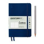 LCHT Outlines Paperback B6+ Souple Dots-Carnet-Leuchtturm 1917-Navy Blue-B6+-Dots-Papeterie du Dôme