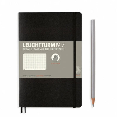LCHT Paperback B6+ Souple Dots-Carnet-Leuchtturm 1917-Noir-B6+-Dots-Papeterie du Dôme